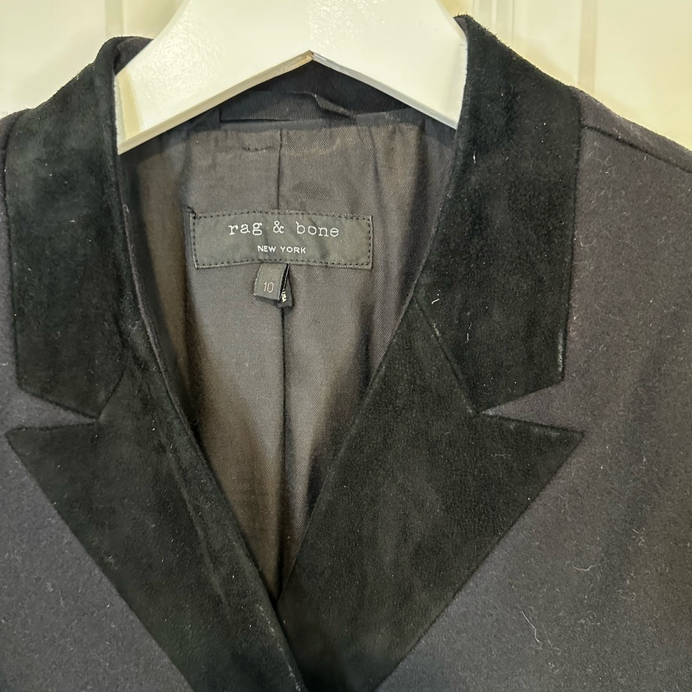 Rag & Bone navy with Black  trim Double-Breasted coats - Picture 3 of 9